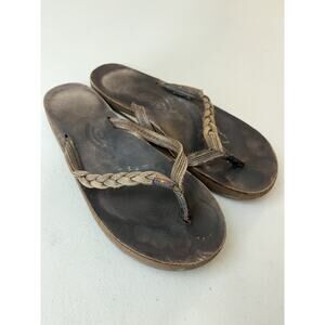 Braided Brown Sandals (size 6.5 - 7.5)
